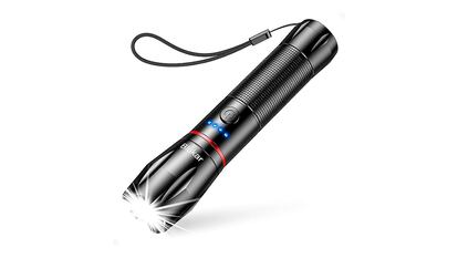 Flashlight on white background