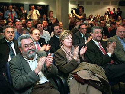 Cándido Méndez y José María Fidalgo, ayer, durante el congreso de la AUGC en Madrid.