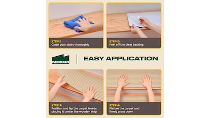 Alfombra antideslizante sobre fondo blanco.