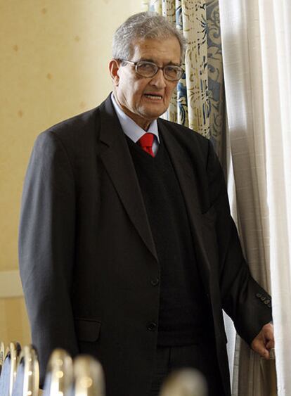 Amartya Sen, durante su reciente visita a Madrid.