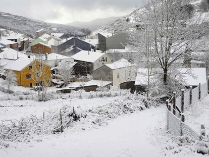 Vista de Pedrafita do Cebreiro en Lugo, el 5 de enero de 2016.