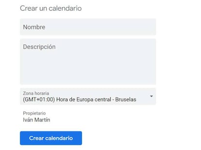 Crear calendario