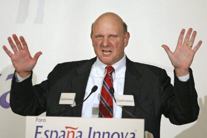 El presidente de Microsoft, Steve Ballmer, durante una vista a España el pasado mes de octubre.