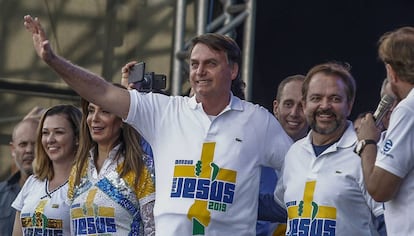 Bolsonaro, en la Marcha para Jesús en São Paulo.