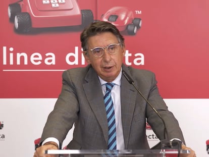 El consejero delegado de Línea Directa, Miguel Ángel Merino, en la presentación de resultados de septiembre de 2021.