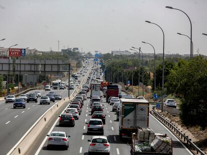 La carretera de Andalucía, a la altura de Pinto, el día que comenzó la operación salida el pasado 15 de agosto.