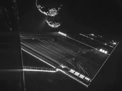 Un &#039;selfie&#039; de la nave Rosetta a 16 kil&oacute;metros del cometa 67P.
