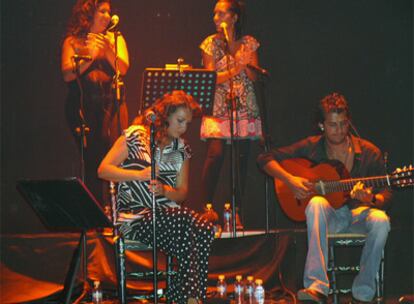 Niña Pastori, durante su actuación en el Festival del Cante de Las Minas.