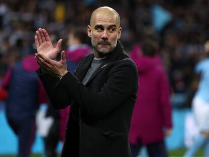 Guardiola, en un partit del Manchester City.