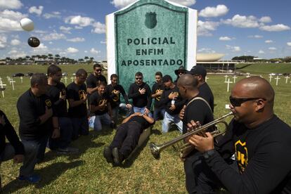 Protesto contra a Reforma da Previdência, em Brasília.