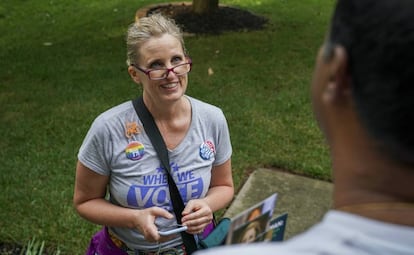 Juli Briskman, durante la campaña en una imagen de archivo.