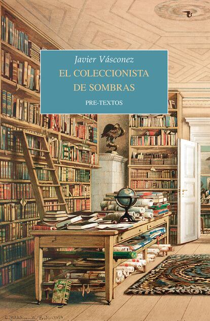 portada 'El coleccionista de sombras', JAVIER VÁSCONEZ. EDITORIAL PRE-TEXTOS