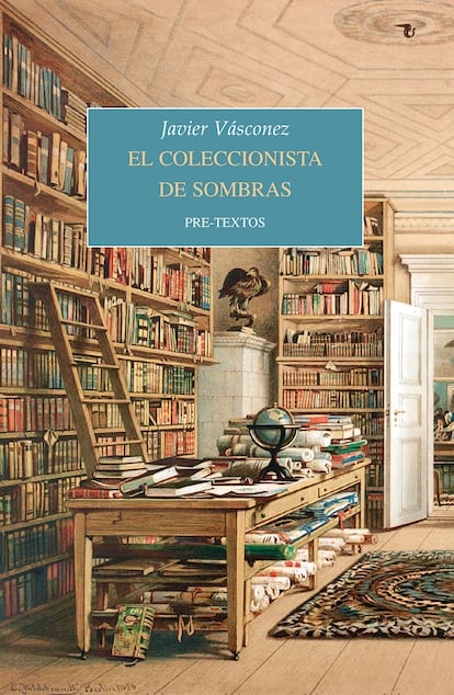 portada 'El coleccionista de sombras', JAVIER VÁSCONEZ. EDITORIAL PRE-TEXTOS