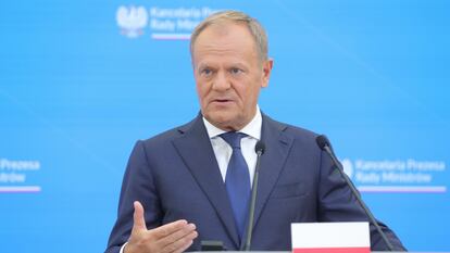 El primer ministro polaco, Donald Tusk, el pasado lunes en Varsovia.