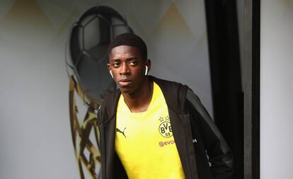 Dembele, antes de un partido con el Borussia Dortmund.