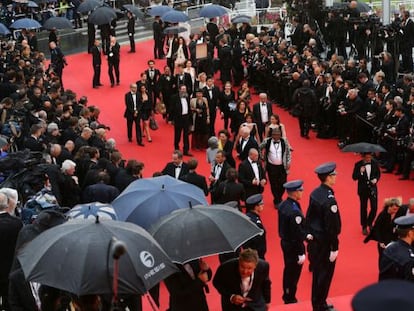 Una imagen de la alfombra roja de Cannes.