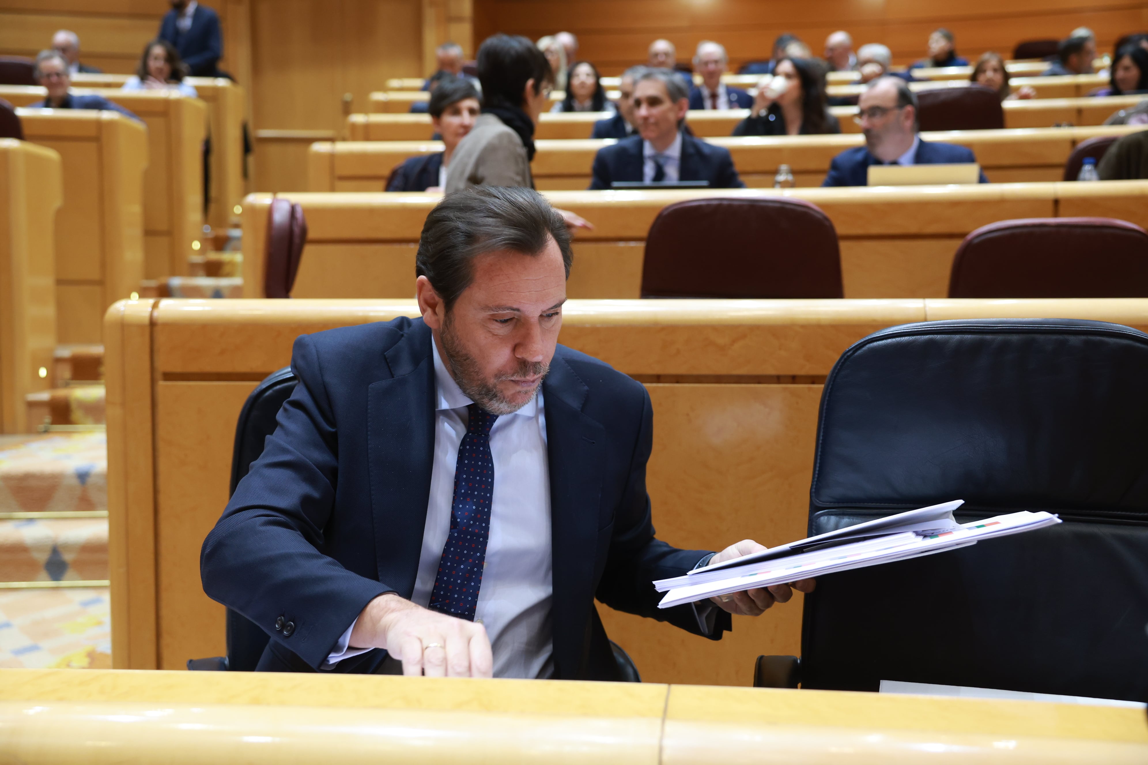 Óscar Puente, este jueves en el Senado. 