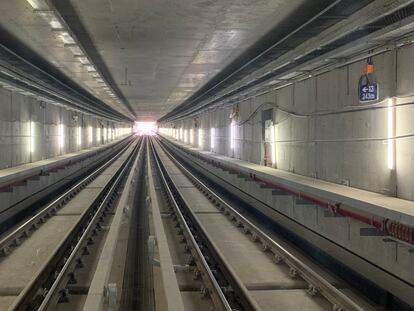 Un túnel del metro de Lima, en una imagen de la compañía FCC.