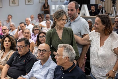 Rosa Álvarez, presidenta de la Asociación de Víctimas Mortales de la Dana, antes de intervenir este martes en el acto de Torrent.