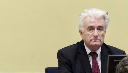 Radovan Karadzic, el miércoles en el tribunal de La Haya.