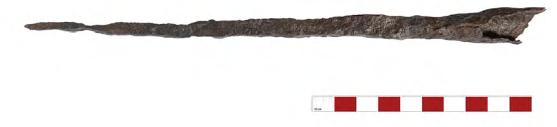 Punta de lanza hallada en el lugar donde se desarrolló la batalla de las Navas de Tolosa.