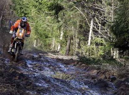 Marc Coma, durante una etapa en el rally de Centroeuropa