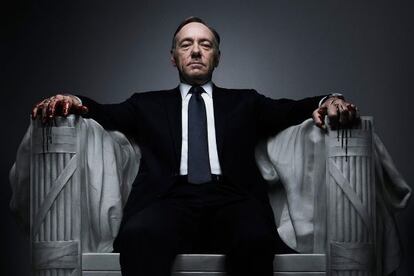 Kevin Spacey, en el póster de la segunda temporada de 'House of Cards'.