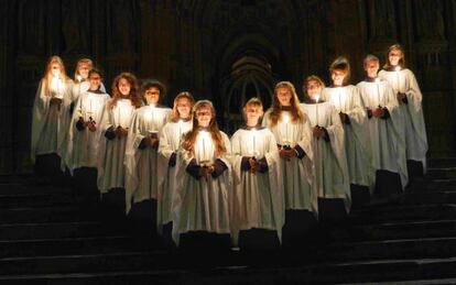 Coro femenino de la catedral de Canterbury, en Inglaterra.