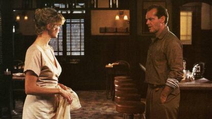 Fotograma de &#039;El cartero siempre llama dos veces&#039;, dirigida por Bob Rafelson, con Jack Nicholson y Jessica Lange.