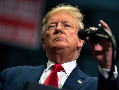 El presidente de EE UU, Donald Trump, en Charlotte (EE UU), el pasado 2 de marzo.