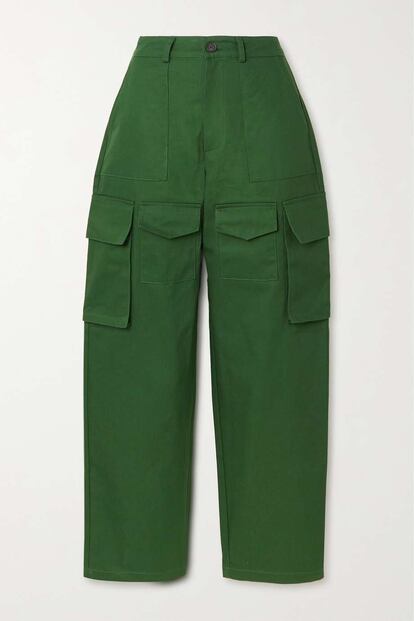 De talle alto, con dos bolsillos extra y en un verde intenso, estos pantalones de Frankie Shop serán un comodín de estilo infalible.

245€