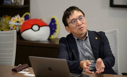 Tsunekazu Ishihara, presidente de The Pokémon Company, durante una entrevista en Tokio.