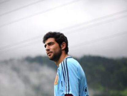 Albiol, en un entrenamiento en Austria.