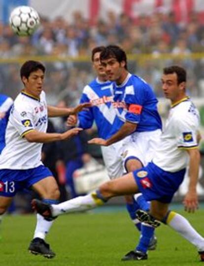 Guardiola, en el Brescia-Verona de ayer.