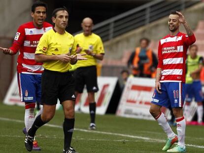 Dani Benitez tras ser expulsado ante el Betis. 