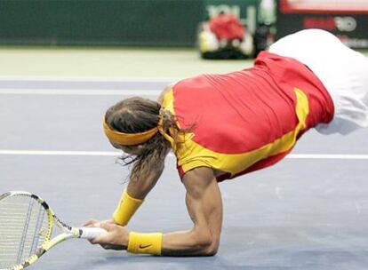 Nadal, durante el encuentro