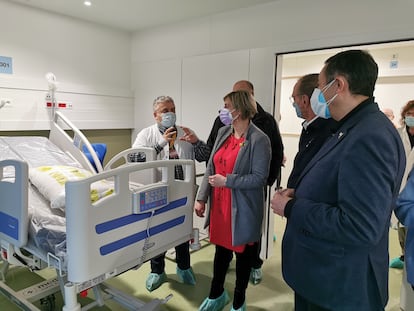 La consejera de Salud, Alba Vergés, en el anexo al Hospital Arnau de Vilanova de Lleida.