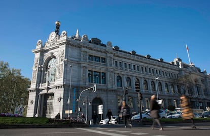 Fachada del Banco de España en Madrid.