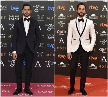 Paco León fue uno de los hombres más elegantes de 2015 al vestir un traje de la firma Lander Urquijo. El actor volvió a destacar el año pasado con un smoking de Dsquared2 en blanco y negro.