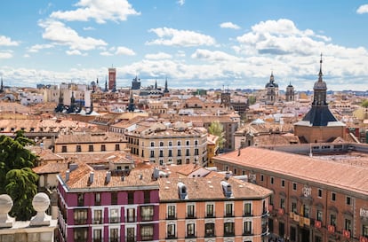 Vista aérea de los edificios del centro de Madrid.