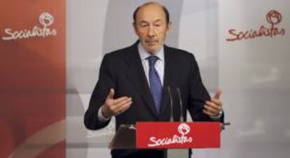 El secretario general del PSOE, Alfredo Prez Rubalcaba. EFE/Archivo