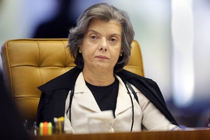 Ministra durante se&ccedil;&atilde;o do STF