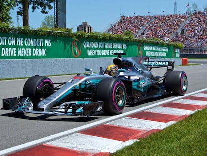 Hamilton, en el circuito Gilles Villeneuve