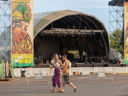 Escenario principal del Rototom Sunsplash, el festival de música reggae más importante de Europa, este martes.