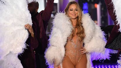 Mariah Carey en su concierto de año nuevo en Times Square el 31 de diciembre de 2016.