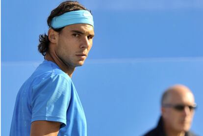 Nadal, durante el encuentro ante Tsonga.