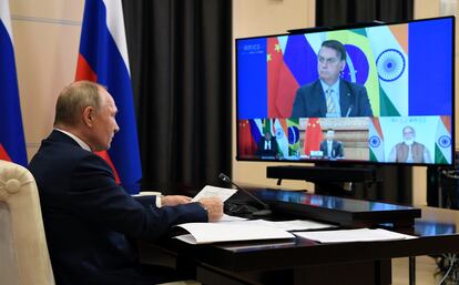 Vladímir Putin, en una reunión virtual de los países BRICS en noviembre de 2020.