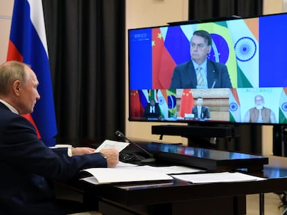 Vladímir Putin, en una reunión virtual de los países BRICS en noviembre de 2020.