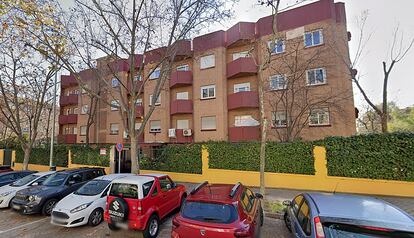 Fachada de la Residencia Norte, en Madrid, incendiada el 6 de abril de 2024. Imagen de archivo.