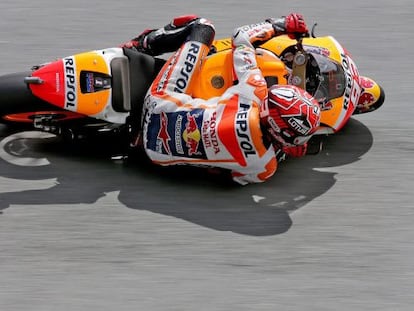 M&aacute;rquez, durante la sesi&oacute;n de clasificaci&oacute;n del GP de Alemania.